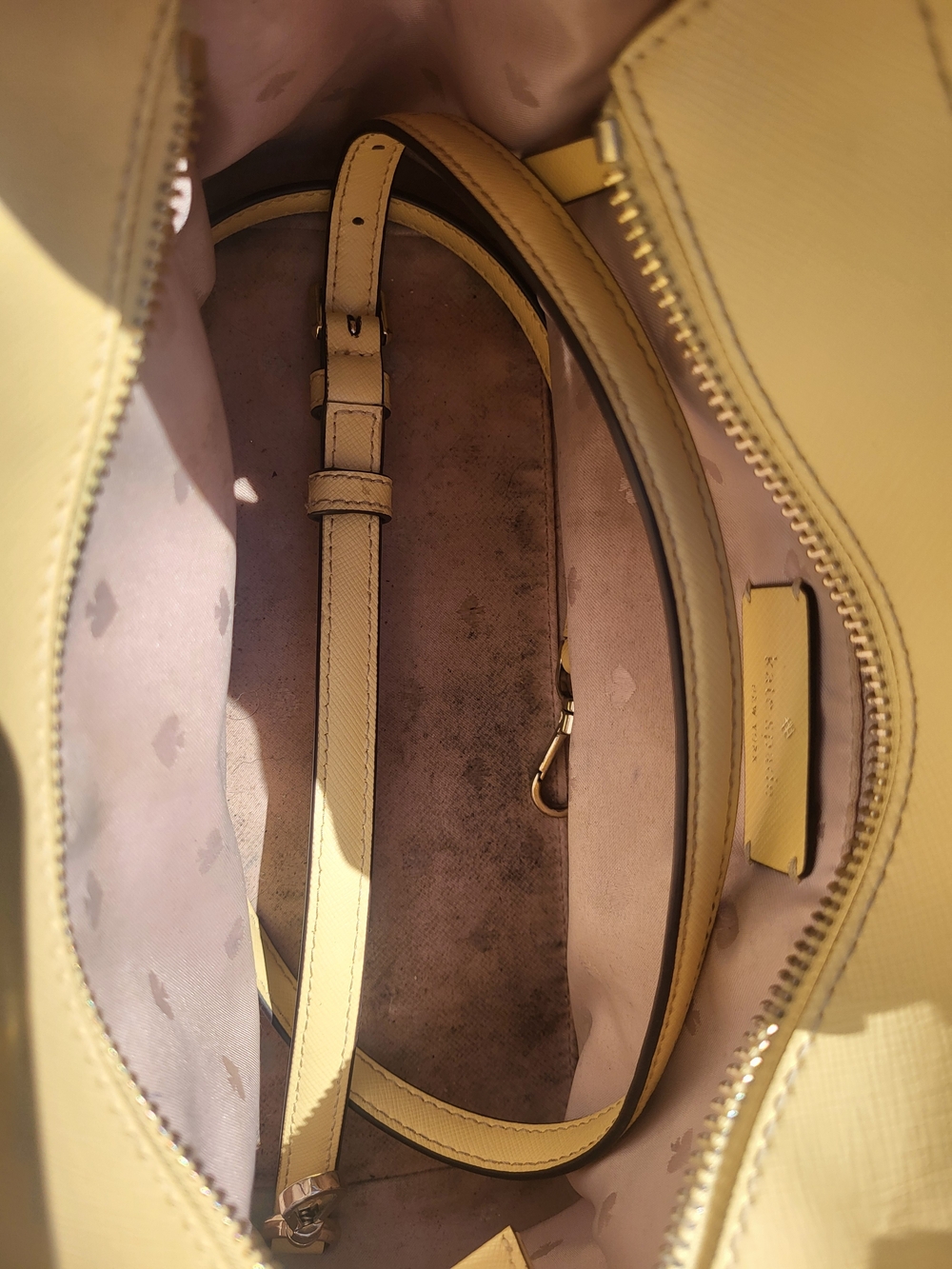 kate spade New York Yellow Saffiano Leather Satchel - Picture 5 of 5